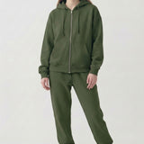 PRE SHRUNK COTTON TERRY OVERSIZED HOOD ZIPUP