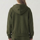 PRE SHRUNK COTTON TERRY OVERSIZED HOOD ZIPUP