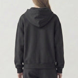 PRE SHRUNK COTTON TERRY OVERSIZED HOOD ZIPUP