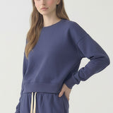 PRE SHRUNK COTTON TERRY CROPPED CREWNECK
