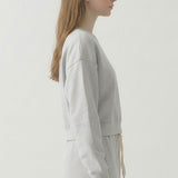 PRE SHRUNK COTTON TERRY CROPPED CREWNECK