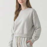 PRE SHRUNK COTTON TERRY CROPPED CREWNECK