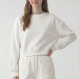 PRE SHRUNK COTTON TERRY CROPPED CREWNECK
