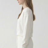 PRE SHRUNK COTTON TERRY CROPPED CREWNECK