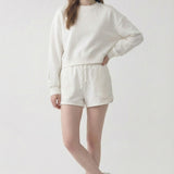 PRE SHRUNK COTTON TERRY CROPPED CREWNECK