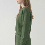 PRE SHRUNK COTTON TERRY CROPPED CREWNECK