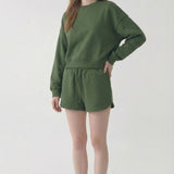 PRE SHRUNK COTTON TERRY CROPPED CREWNECK