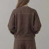 PRE SHRUNK STITCHED COTTON TERRY CARDIGAN