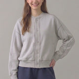 PRE SHRUNK STITCHED COTTON TERRY CARDIGAN