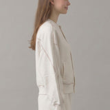 PRE SHRUNK STITCHED COTTON TERRY CARDIGAN