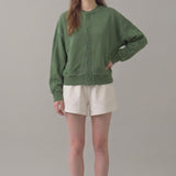 PRE SHRUNK STITCHED COTTON TERRY CARDIGAN