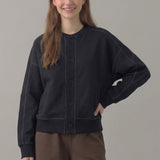 PRE SHRUNK STITCHED COTTON TERRY CARDIGAN