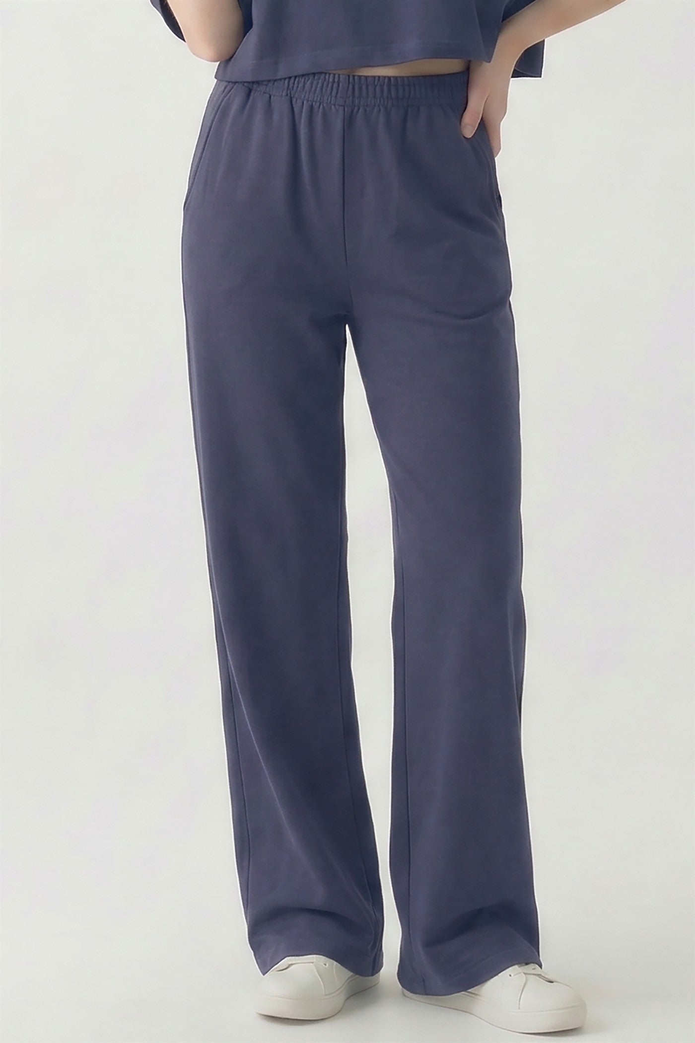 Washed Cotton Long straght pants