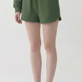 PRE SHRUNK COTTON TERRY DRAWSTRING DOLPHIN SHORT