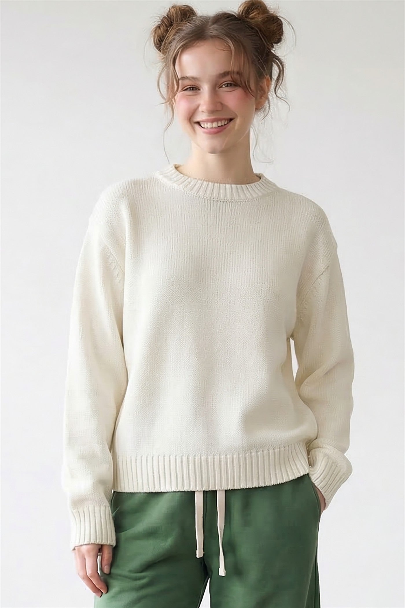 BASIC COTTON SWEATER