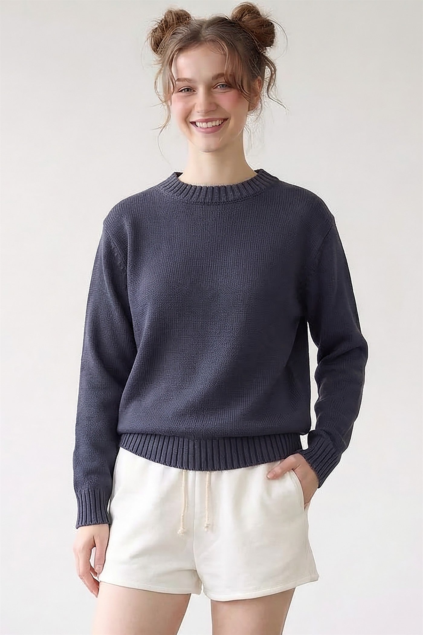 BASIC COTTON SWEATER