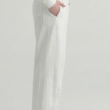 PRE SHRUNK COTTON TERRY WIDE PANTS