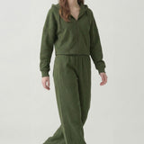 PRE SHRUNK COTTON TERRY WIDE PANTS