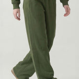 PRE SHRUNK COTTON TERRY WIDE PANTS