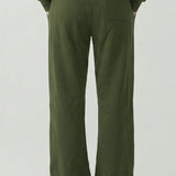 PRE SHRUNK COTTON TERRY WIDE PANTS