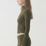 Contour Mock Neck Tee