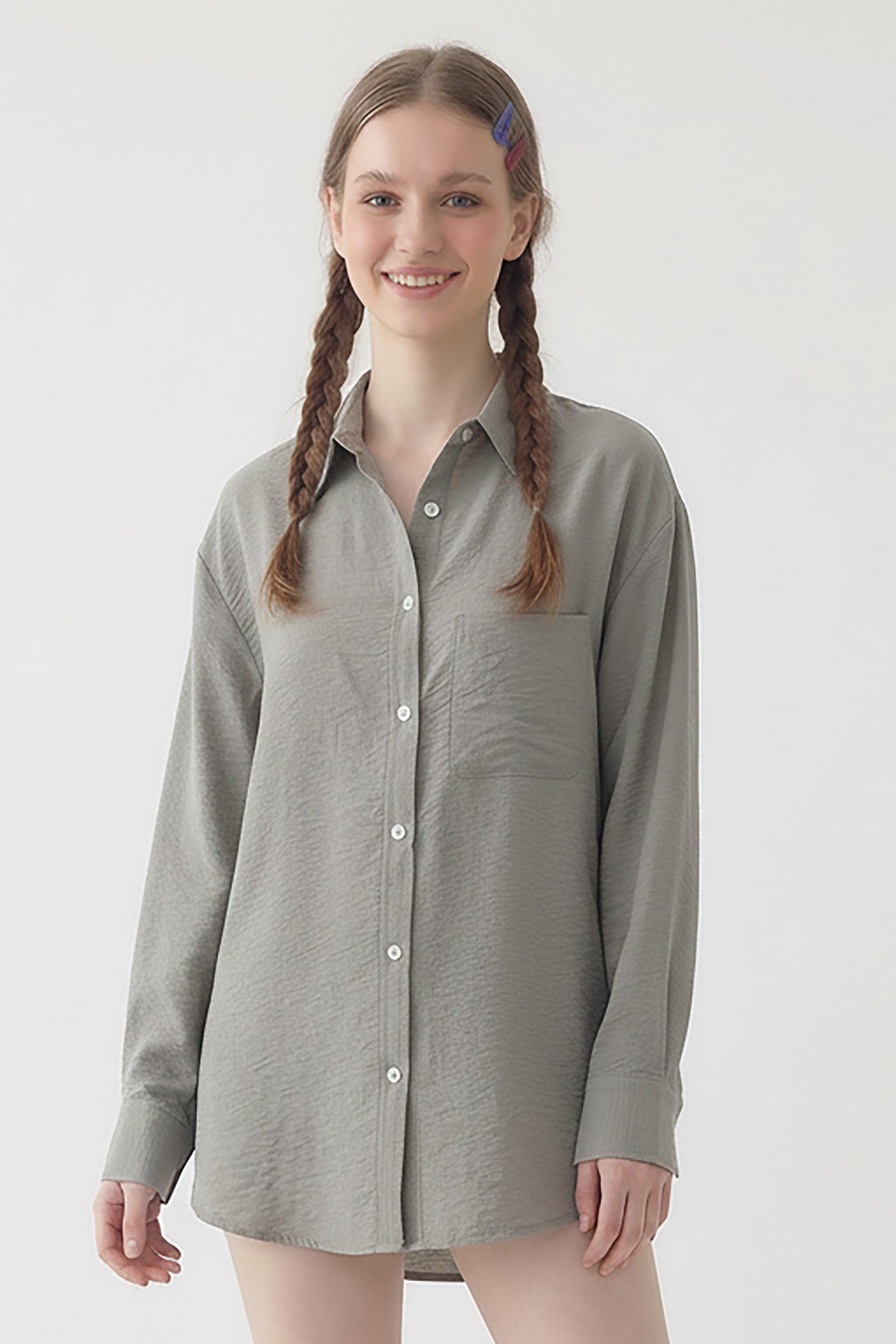 WRINKLED SOFT LOOSE FIT SHIRT