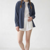 WRINKLED SOFT LOOSE FIT SHIRT