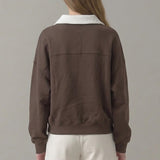 PRE SHRUNK COTTON FLEECE COLLARED SWEATSHIRT
