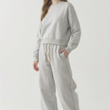 PRE SHRUNK COTTON TERRY WIDE JOGGER PANTS