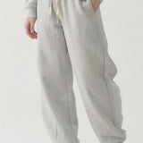 PRE SHRUNK COTTON TERRY WIDE JOGGER PANTS