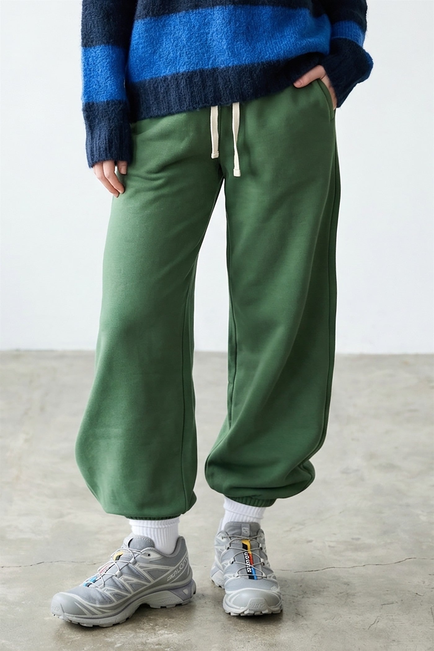 PRE SHRUNK COTTON TERRY WIDE JOGGER PANTS
