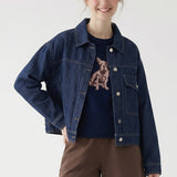 PIN STRIPPED TWILL LOOSE FIT JACKET