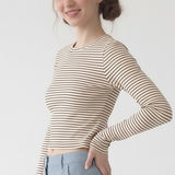 LONG SLEEVE STRIPED T SHIRT