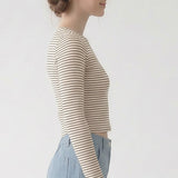 LONG SLEEVE STRIPED T SHIRT