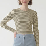 LONG SLEEVE STRIPED T SHIRT