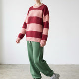 BOLD STRIPE OVERSIZE SWEATER
