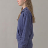 PRE SHRUNK COTTON TERRY HALF ZIP SWEATSHIRT