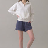 PRE SHRUNK COTTON TERRY HALF ZIP SWEATSHIRT