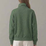PRE SHRUNK COTTON TERRY HALF ZIP SWEATSHIRT