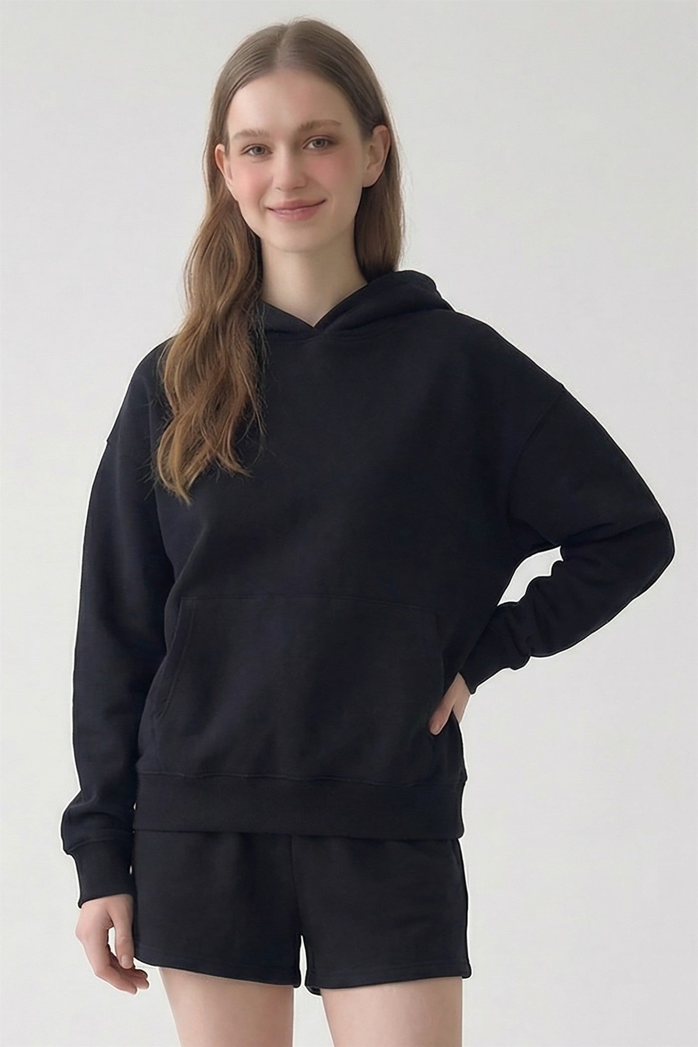 PRE SHRUNK COTTON TERRY KANGAROO HOODIE