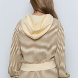 STRIPED LONG SLEEVE HOODIE - PART OF SET