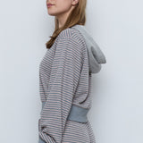 STRIPED LONG SLEEVE HOODIE - PART OF SET