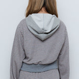 STRIPED LONG SLEEVE HOODIE - PART OF SET