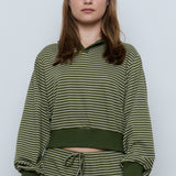 STRIPED LONG SLEEVE HOODIE - PART OF SET