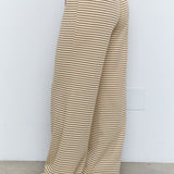 STRIPED LOW WAIST STRAIGHT PANTS - PART OF SET