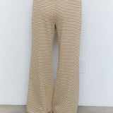 STRIPED LOW WAIST STRAIGHT PANTS - PART OF SET