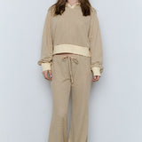 STRIPED LOW WAIST STRAIGHT PANTS - PART OF SET