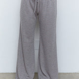 STRIPED LOW WAIST STRAIGHT PANTS - PART OF SET