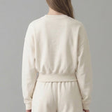 PRE SHRUNK COTTON TERRY BALLOON SLEEVE SWEATSHIRT
