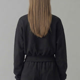 PRE SHRUNK COTTON TERRY BALLOON SLEEVE SWEATSHIRT